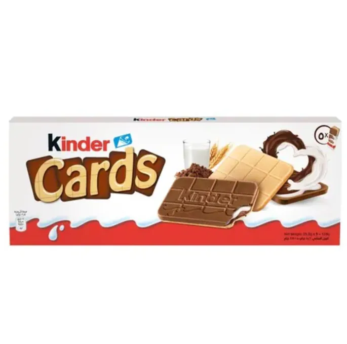 Kinder%20Cards%20Wafer%20Biscuits%20With%20Creamy%20Milk%20Chocolate%20And%20Cocoa%20Filling%2025.6g%20Pack%20of%205%20-%20Image%202