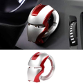 Premium Quality ABS Plastic Iron Man Universal Car Engine Button Cover | Yellow, Red, White Color Engine Ignition Start Stop Switch Decorative Push Button Cover | Flip Up Lid Car Styling. 