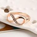 Luxury 8 Infinity Zircon Inlaid Ring Wedding Evening Party Women Finger Jewelry. 