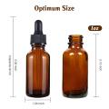 1Pcs (30 ML) New Amber Brown Empty Glass Bottle with having Black Dropper Glass Bottle Eye Dropper Drop Aromatherapy. 