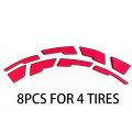 tire letter stickers 3D rubber reflective waterproof racing Wheel stickers Personalized custom decals for car motorcycle Style. 