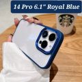 Luxury Airskin Bumper Case For iPhone 14 pro Max and 14 Pro - Deep Purple - Black. 