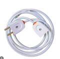 Flexible Extension Cable with 2 Pin Male Female Electric Plug Switch. 