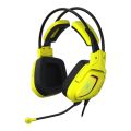 Bloody G575 Virtual 7.1 Surround Sound Gaming Headset - RGB - 7.1 Virtual Sound - Detachable Mic. Design - USB Plug - Punk Yellow Colour. 
