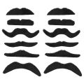 【linfang store】（NEW）12 Self Adhesive Assorted Moustache / Mustache Set Fancy Party Stylish. 