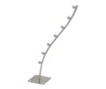 Metal Strong High Quality Wall Mount Cloth Hanger, Coat Hanger Stand for hanging 7 Hangers - 6 Pcs Hanging Hangers Stand. 