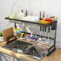 Kitchen Over Sink Dish Drying Utensil Rack for Kitchen Organizer Bartan Stand Dish Drainer Kitchen Rack (65cm/85cm). 