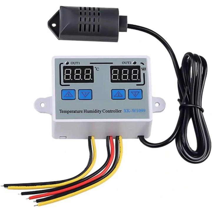 Dual Digital Temperature Humidity Controller For Eggs Incubator Hatching Home Fridge Thermostat Humidistat Thermometer Hygrometer XK-W1099 AC110-220V