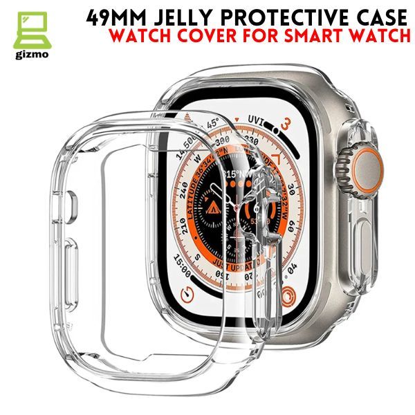 49MM Transparent Case For Smart Watch - Back & Full Covered Jelly - High Quality Silicone Case  - Full Jelly Soft Silicone 360 Screen Protective Full Case For Ultra Smart Watch