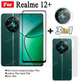Realme 12+ Realme 12 plus Tempered Glass Film for Realme 12+ 5G Realme 12 5G Realme 11 4G 5G 3 in 1 Camera Lens Glass Screen Protector Protective Glass Film. 