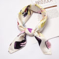 Fashion Women Floral Print Small Square Silk Satin Scarf Neckerchief Headscarf. 