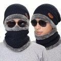 Beanie Cap Hat & Neck Scarf Set Unisex Winter Skull Cap for Men Women. 