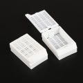 5pcs/set  Lab POM Material Tissue Cartridge Embedding Slice Box Deepen and Thicken White Dehydration Box Tissue Cassette Deep12mm. 