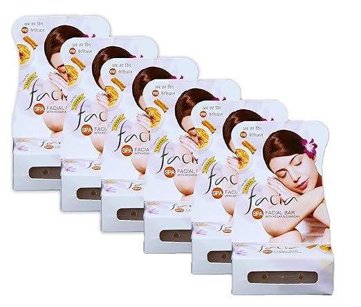 Indian Facia  Soap Facial Bar With Kesar And Chandan 25 g (Pack of 6)