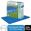 Bestway Pool Flowclear 2.59 x 1.70M x 61cm Ground Cloth, Woven Pool Mattress Plastic Cloth For Swimming Pools 366x76cm Square Plastic Cushion, Pool Protective Mat Under The Bestway Swimming Pool, Swimming Mat Pool Floor Cover. 