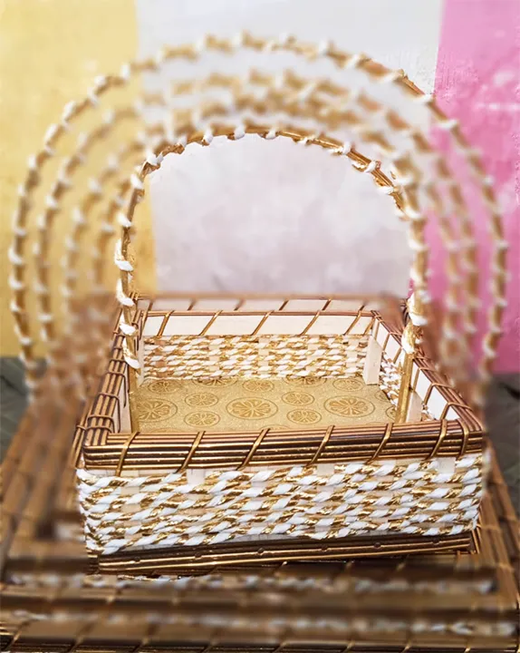 Beautiful%20Hand%20Made%20Square%20Baskets%20for%20Gifts%20&%20Multipurpose%20Set%20of%205%20-%20Image%204