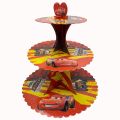 CARS THEME CUPCAKE STAND - 3 TIERS CUPCAKE STAND - CARS CUPCAKE STAND FOR TABLE DECORATION. 