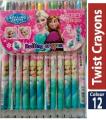 2501-12 Rolling crayon Twist Crayon - Pack of 12pcs different colours. 