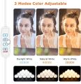 Vanity Lights For Mirror, Hollywood Style Vanity Lights With 10 Dimmable Bulbs, Adjustable Color White, Off White & Yellow  & Brightness, USB Cable, Mirror Lights Stick on for Makeup Table Dressing Room. 