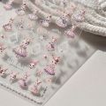 Noble Rococo Bunny Girl Pearl Butterfly Easter Egg Rabbit Soft Relief Self Adhesive 5D Nail Art Decoration Sticker 3D Nail Decal. 