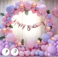 58 Pcs Birthday Decoration Set for Boys & Girls Including Happy Birthday Banner, Latex Balloons, Confetti Balloons, Arch Tape, Dot Tape, Happy Birthday Decoration Items Set for Boys & Girls. 