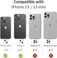 Camera Lens Protector Designed for iPhone 13/13 Mini, Tempered Glass Protective Film, Aluminum Alloy Camera Lens Cover - Black. 
