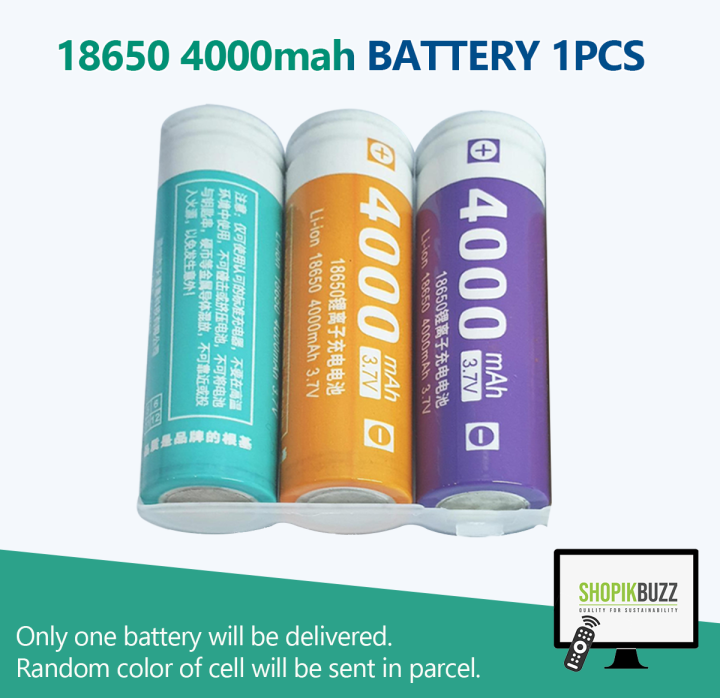 18650 3.7v 4000 mAh 1Pcs  Rechargeable Cell Battery Use For all electric Devices| Shopikbuzz