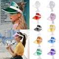 Fashion Summer Sun Hat Women Man Transparent Visor Clear Plastic Adult Sunscreen Cap Sunhat Uni Outdoor Hats. 