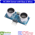 HC-SR04 Ultrasonic Distance Sensor with Base & Jumper Wires for Arduino, Robotics, Obstacle Avoidance & DIY Projects by Electrica. 