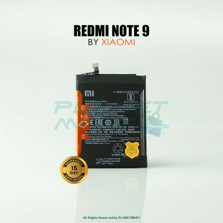 Xiaomi MI Redmi Note 9 BN54 Mobile Battery-MB-1035