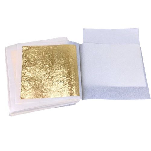 Original Gold Leaves خالص سونے کے ورق (10 Leaves of 1 by 1 inch)
