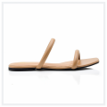Women Fashion Luxurious 2 Strip Style Flat Slippers, Sandal Perfect for Summer Wear - Comfortable and Stylish for Any Occasion, Available in Black, Beige. 
