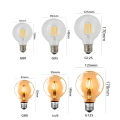【BestGO】Led Edison Filament Bulb G80 G95 G125 Big Round light bulb 4W 6W 8W 12W filament bulb E27 clear glass indoor lamp AC220V. 