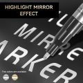 DIY Metallic Liquid Chrome Mirror Marker Pen 1MM Tip Waterproof Silver - Gold Pack of 1 Paint Pen Paint Craft Art Pen Tool  for Model Metal Glass Plastic Painting. 