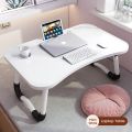 Wood Land Wooden Gaming Laptop Table For Bed Foldable Stand Ergonomic Portable Drawing Notebook Reading Food Breakfast Serving With Inbuild Tablet And Cup Holder Slots Couch Black Brown Pink Yellow Green White Blue. 