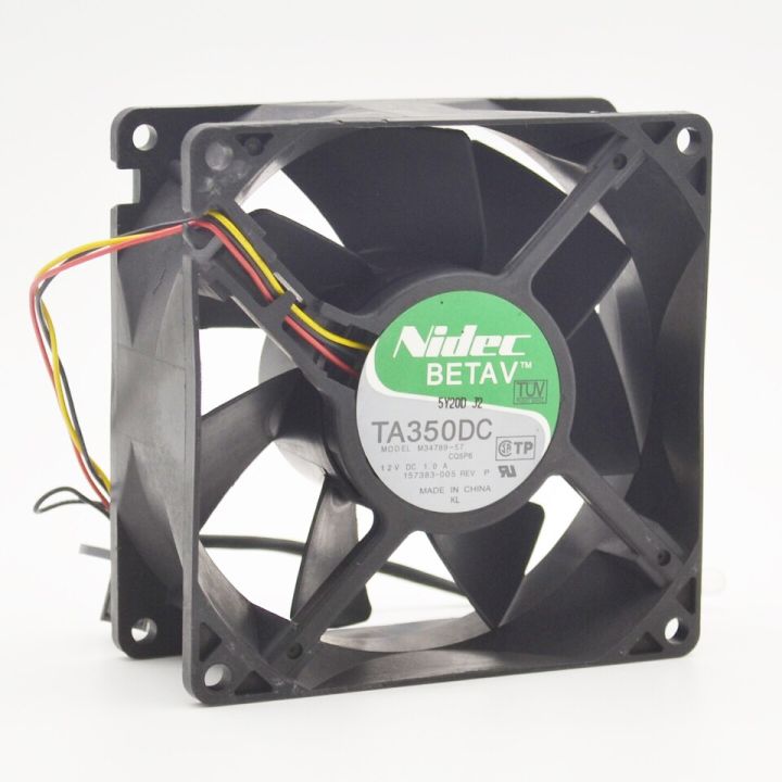 Nidec%2012V%201.0A%20High%20Speed%20Fan%204Wire%20Strong%20Wind%20Server%20Cooling%20Fan%20TA350DC%20M35556-35%209cm%2090mm%20x%2038mm%20-%20Image%202