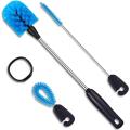 Stainless Steel Water Bottle Cleaning Brush Set,Long Handle Bottle Cleaner Set, Built for Narrow Neck Bottles. 