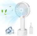 KINZO   Colling Mist Spray Fan With mobile holder   Mini Portable Handheld Water Mist Spray Cooler USB Rechargeable Cooling Fan with mobile stand option. 