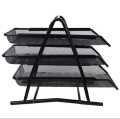 Heavy Mesh metal 3-tier letter tray. 