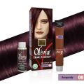 Olivia Hair Color Burgundy 08 – Non-Metallic Permanent Hair Dye for Men & Women | 100% Grey Coverage with Deep Burgundy Shine. 