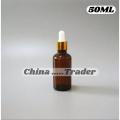 (50ML)  (Empty)  Amber Colour Glass Bottle Container Glass Dropper with Glass bottle. 