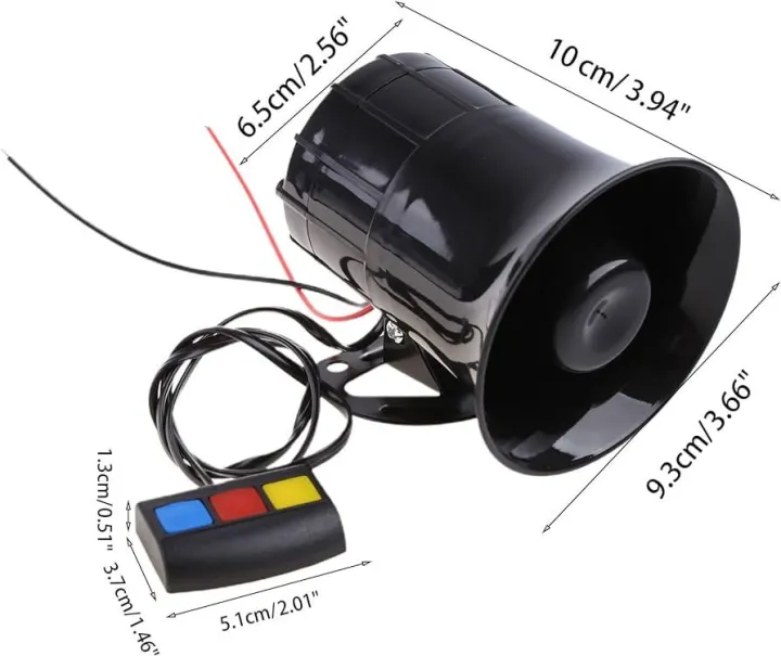Horn - Horn For Bike - Horn For Car - Horn For 70cc Loud - Siren - Siren Horn Police For Car - Siren For Bike - Siren Head - Siren Horn - Horn For Bike 125 - 3 Sounds OF Horn - 3 Buttons For 3 Different Sounds