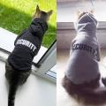 Security Cat Clothes Pet Cat Coats Jacket Hoodies For Cats Outfit Warm Pet Clothing Rabbit Animals Pet Costume For Small Dogs. 
