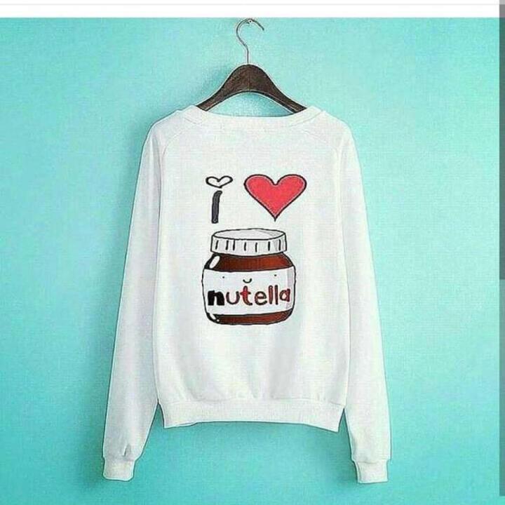 BLACK N WHITE GARMENTS I love Nutella Sweatshirt