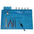 Soldering Mat Silicone Insulation Work Mat Heat Resistant 932°F Work Bench For Repairing Computer Phone Electronics Watch Laptop Soldering Station Hot Air gunn. 