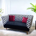 2 Seater luxury Comfortable Sofa with 2 Free Cusions Attractive Combination Imported Fabric. 