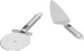 Stainless Steel Pizza Wheel Cutter & Pizza Lifter, Stainless Steel Pizza Spatula, Mini Pizza Cutter, Pizza Shovel Rolling Cut Pizza Cutter Wheel with Pizza LIfter. 