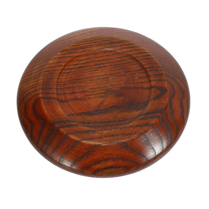 2X Tableware Household Smooth Wooden Bread Dish Tray Kitchen Utensils Seasoning Plate Round