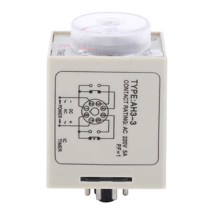 Timer Switch AH3-3 Time Relay Adjustable Delay AC 220V for Automatic Control System