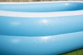 BESTWAY 54006 Family Rectangular Inflatable Pool, 8'7" x 69" x 20", Blue/White. 